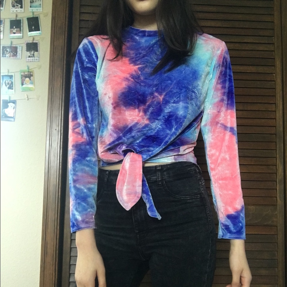 Cotton candy tie dye sweat shirt